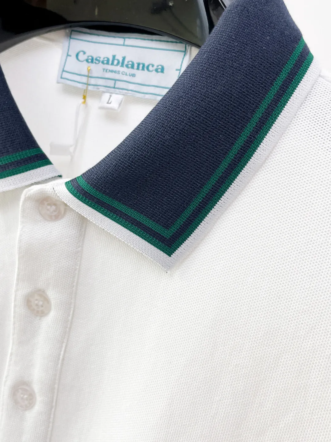 Casablanca New Arrival long-sleeved Polo shirt, original fabric, official Same Style, made of pure cotton pique fabric, custom-made in the same vat, feels very comfortable and smooth, very wide and stylish, produced by a first-line brand Factory, imported Behringer embroidery machine, embroidery is full and textured, collar and collar ribs are woven with imported yarn, will not deform after long-term wear, the most New Arrival style in autumn and winter, fashionable and individual, super Versatile and good-looking Very suitable for both men and women. A must-have item for everyone. Size: M-XXXL